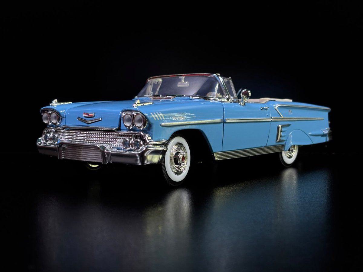 Chevy Impala 1958 Celeste – Motormax 1:18