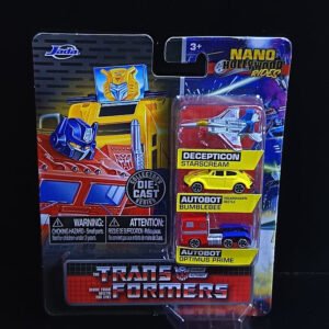 Transformers Tripack (Starscream, Bumblebee, Optimus Prime) – Jada Nano Machine